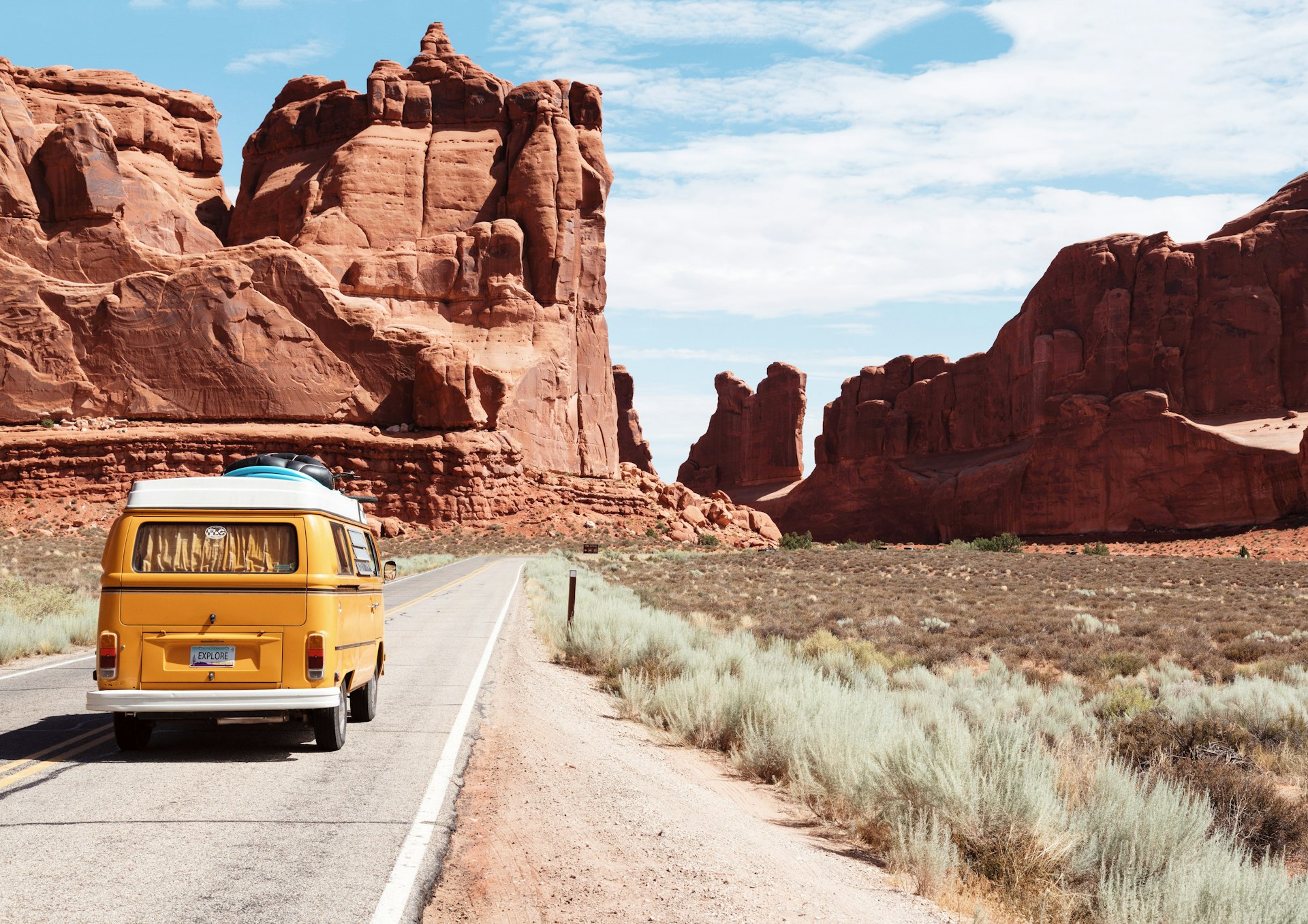 Epic road trip landscape